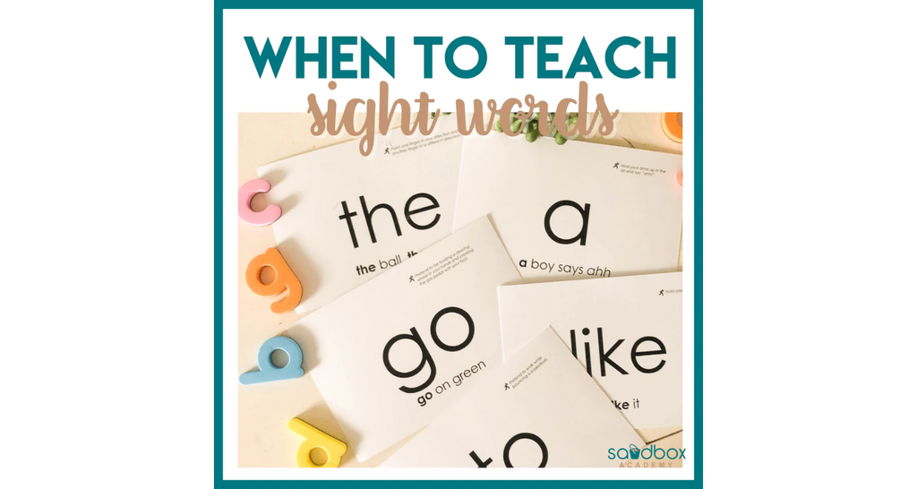 sight word flash cards next to letter magnets