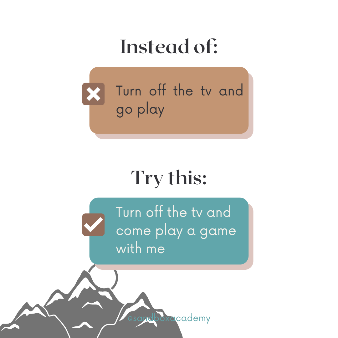 infographic describing that we do activities at home with our preschooler for easy transitions from screen time