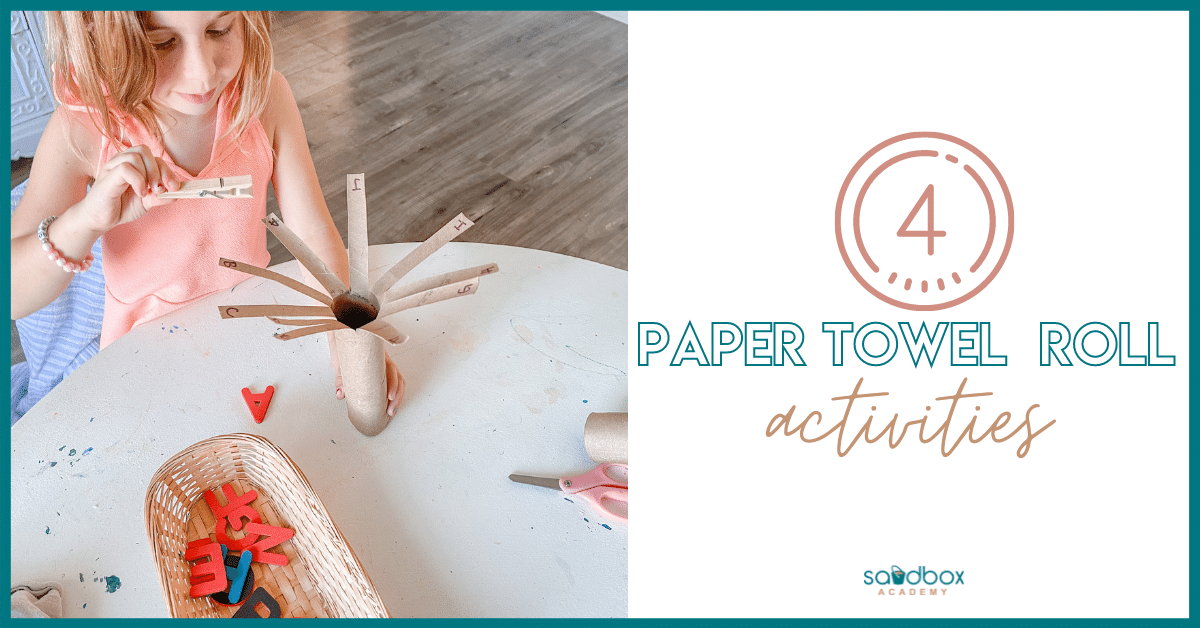 4 Paper Towel Roll Activities for Preschoolers